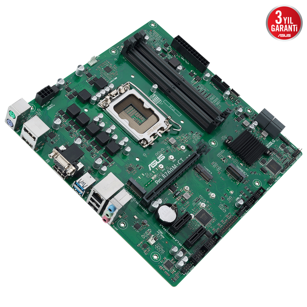 ASUS PRO B760M-CT-CSM DDR5 AMD B760 AM5 Soket DDR5 6200(OC)MHz mATX Anakart