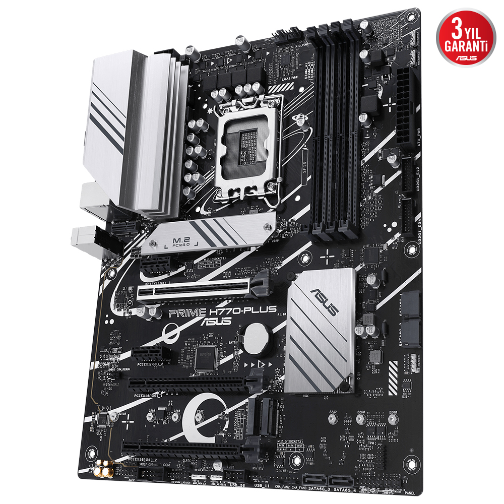 ASUS Prime H770-PLUS Intel H770 Soket 1700 DDR5 7200(OC)MHz ATX Gaming (Oyuncu) Anakart