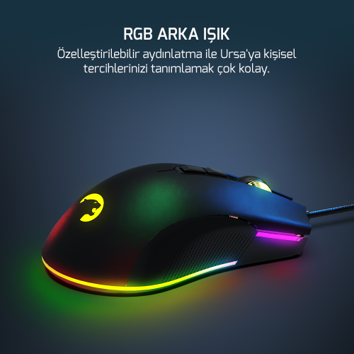 GamePower Ursa 10.000DPI 7 Tuş RGB Optik Gaming Mouse