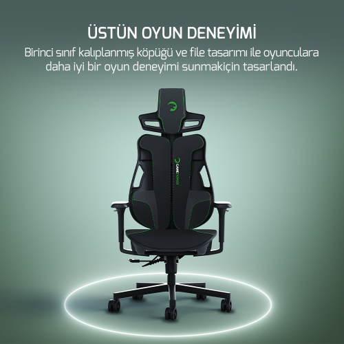 GamePower Emperor Siyah/Yeşil Gaming (Oyuncu) Koltuk