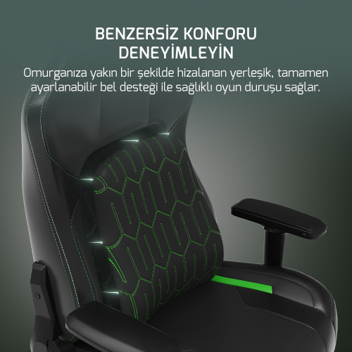 GamePower Comfort Siyah-Yeşil Gaming Oyuncu Koltuğu