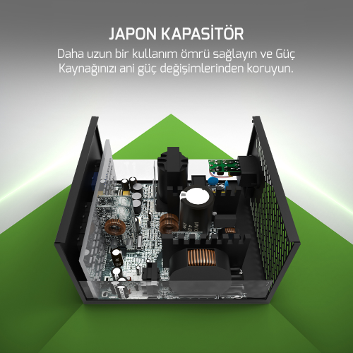 GamePower AXG-850 14CM 850W Gold  80+ ATX 3.1 PCI-E 5.1 Power Supply - 5 Yıl Garantili