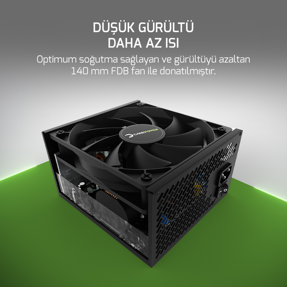 GamePower AXG-850 14CM 850W Gold 80+ ATX 3.1 PCI-E 5.1 Power Supply - 5 Yıl Garantili