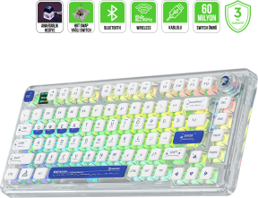 GamePower Gasket Pro X RGB Wireless/Bluetooth/Kablolu Mekanik Hot-Swap Yağlı Switch Gasket Gaming Klavye