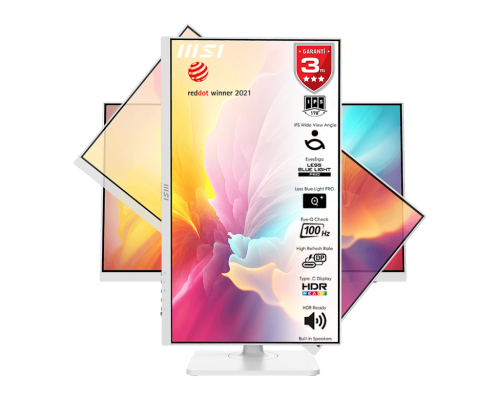 MSI MODERN MD2412PW 23.8″ 100Hz 1MS Adaptive-Sync FHD Flat IPS Pivot Beyaz Type-C Monitör