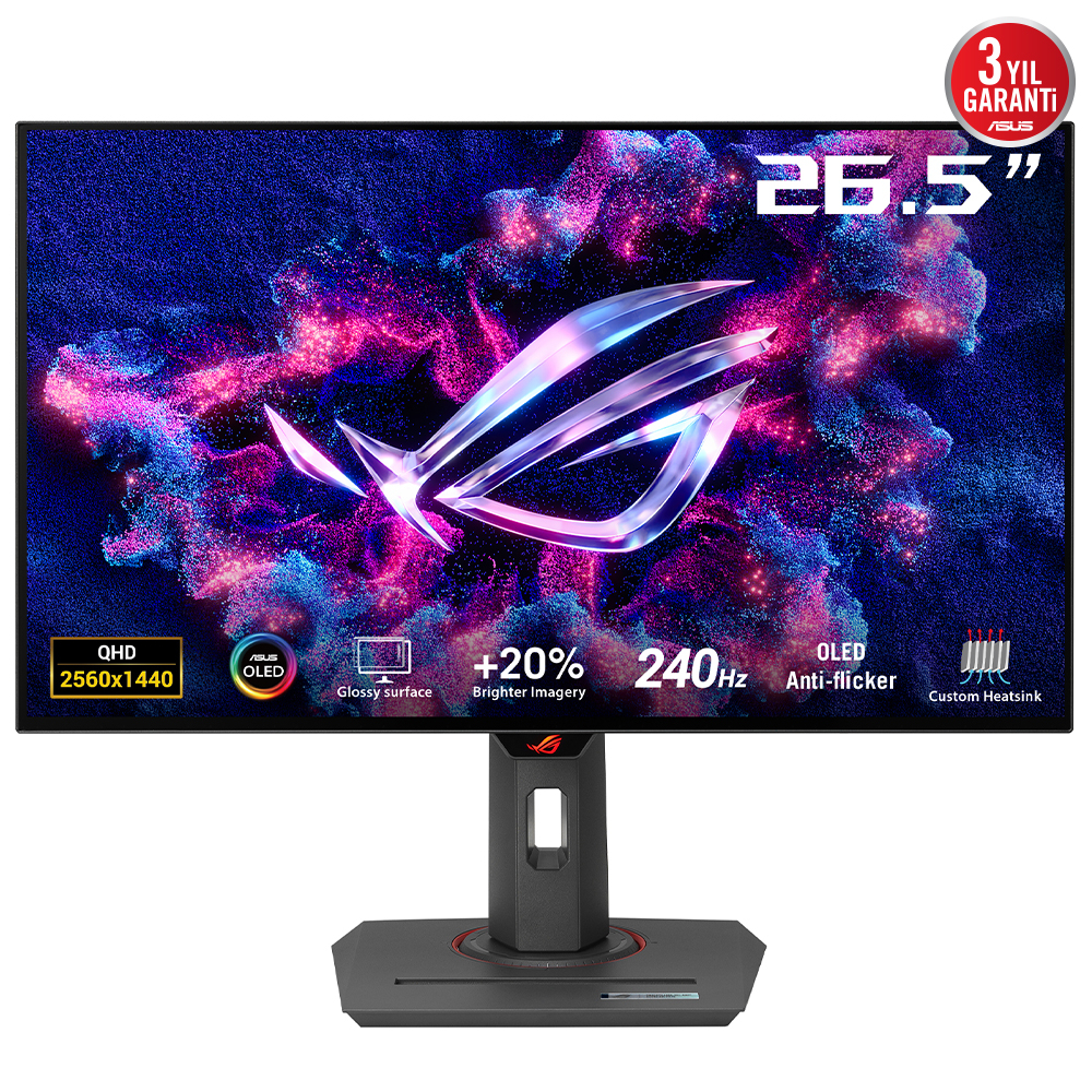 ASUS ROG Strix XG27AQDMG 0.03 ms 240 Hz 26.4″ OLED Pivot Gaming (Oyuncu) Monitör