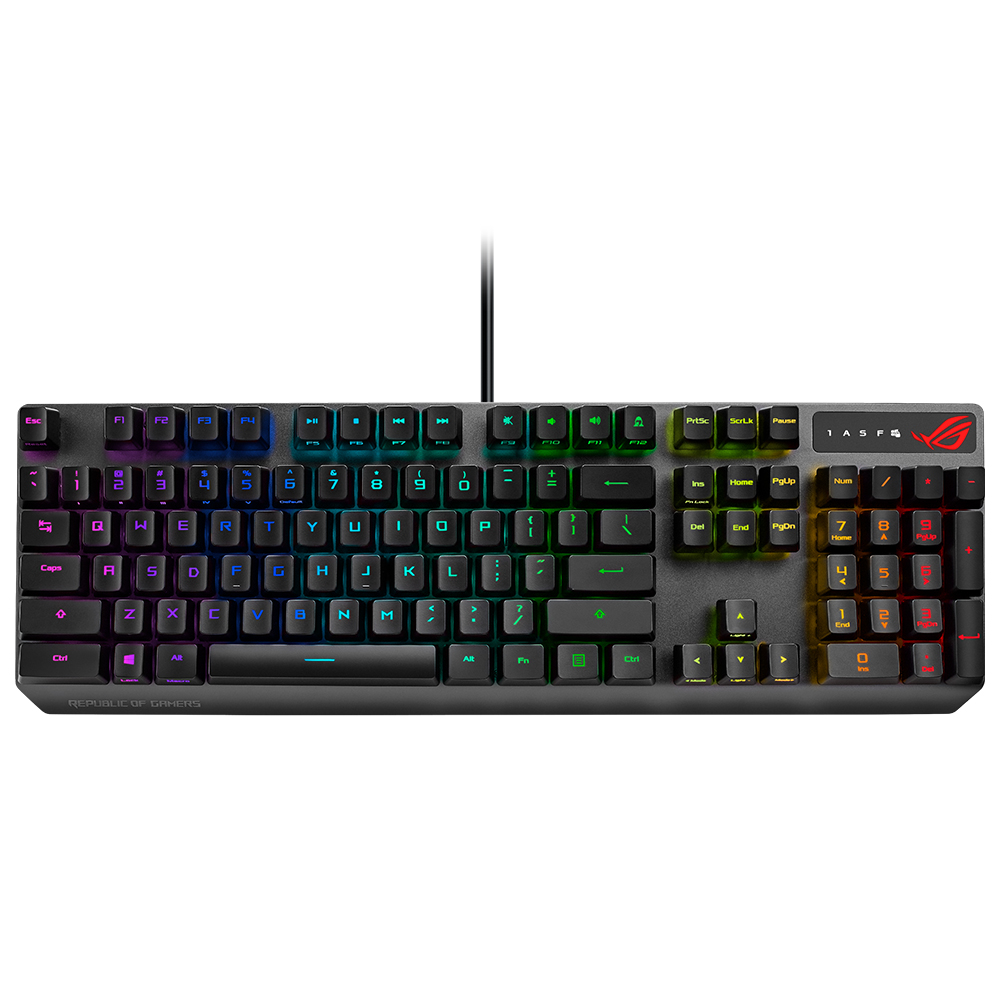 ASUS ROG Strix Scope RX Aura Sync Mekanik Blue Switch RGB Kablolu Gaming (Oyuncu) Klavye