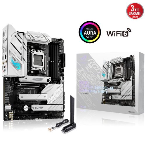 ASUS ROG Strix B650-A Gaming WIFI AMD B650 Soket AM5 DDR5 6400(OC)MHz ATX Gaming OUTLET Anakart