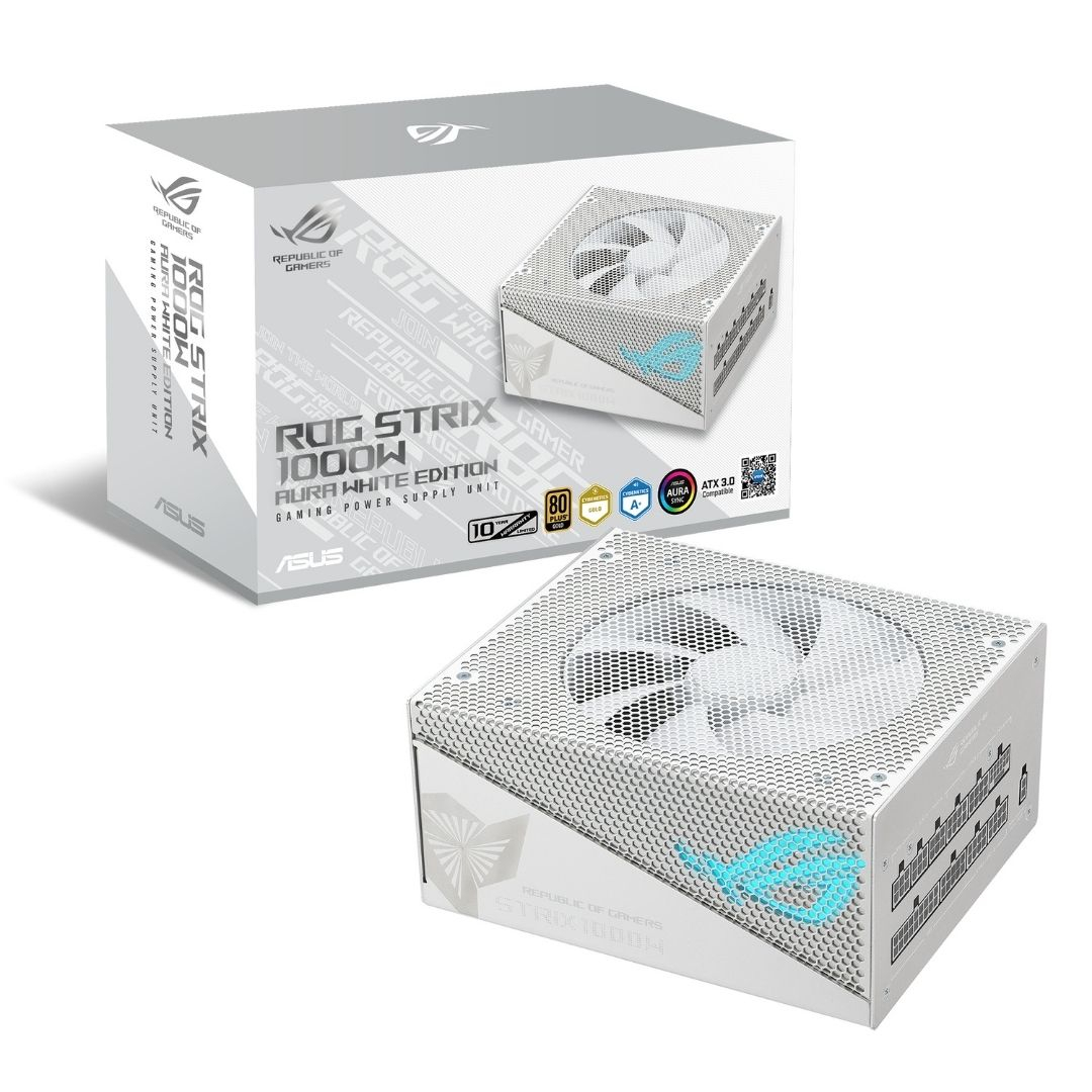 ASUS ROG-STRIX-1000G-AURA 1000W White 80+ Gold Aura Edition OUTLET Power Supply (90YE00P5-B0NA00)