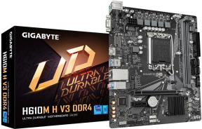 Gigabyte H610M H V3 DDR4 Intel H610 Soket 1700 DDR4 3200MHz mATX Gaming (Oyuncu) Anakart
