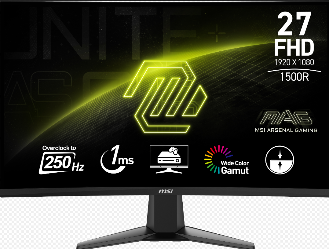 MSI MAG 27C6X 27″ 1ms 250Hz Adaptive-Sync VA Curved Full HD Gaming (Oyuncu) Monitör