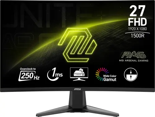 MSI MAG 27C6X 27″ 1ms 250Hz Adaptive-Sync VA Curved Full HD Gaming (Oyuncu) Monitör