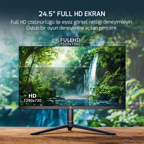GamePower 24.5″ Scorp S10 RGB 500HZ 0.2MS FHD Flat FAST IPS Pivot HDR400 Speaker Gaming Monitör (Sıfır Ölü Piksel Garantili)