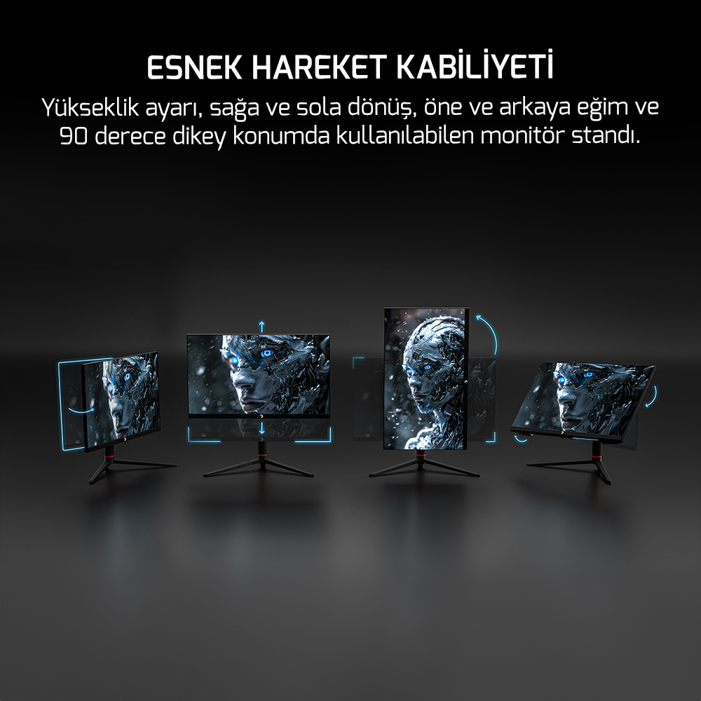 GamePower 24.5″ Scorp S10 RGB 500HZ 0.2MS FHD Flat FAST IPS Pivot HDR400 Speaker Gaming Monitör (Sıfır Ölü Piksel Garantili)