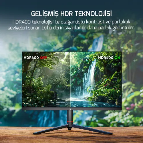 GamePower 24.5″ Scorp S10 RGB 500HZ 0.2MS FHD Flat FAST IPS Pivot HDR400 Speaker Gaming Monitör (Sıfır Ölü Piksel Garantili)