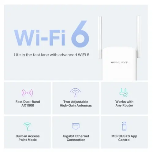 TP-LINK MERCUSYS ME60X AX1500 WIFI RANGE EXTENDER