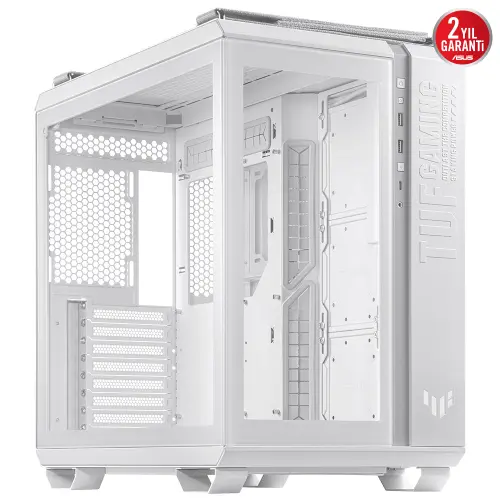 ASUS TUF Gaming GT502 PLUS Temperli Cam USB Type-C Beyaz ATX Mid-Tower Gaming Kasa