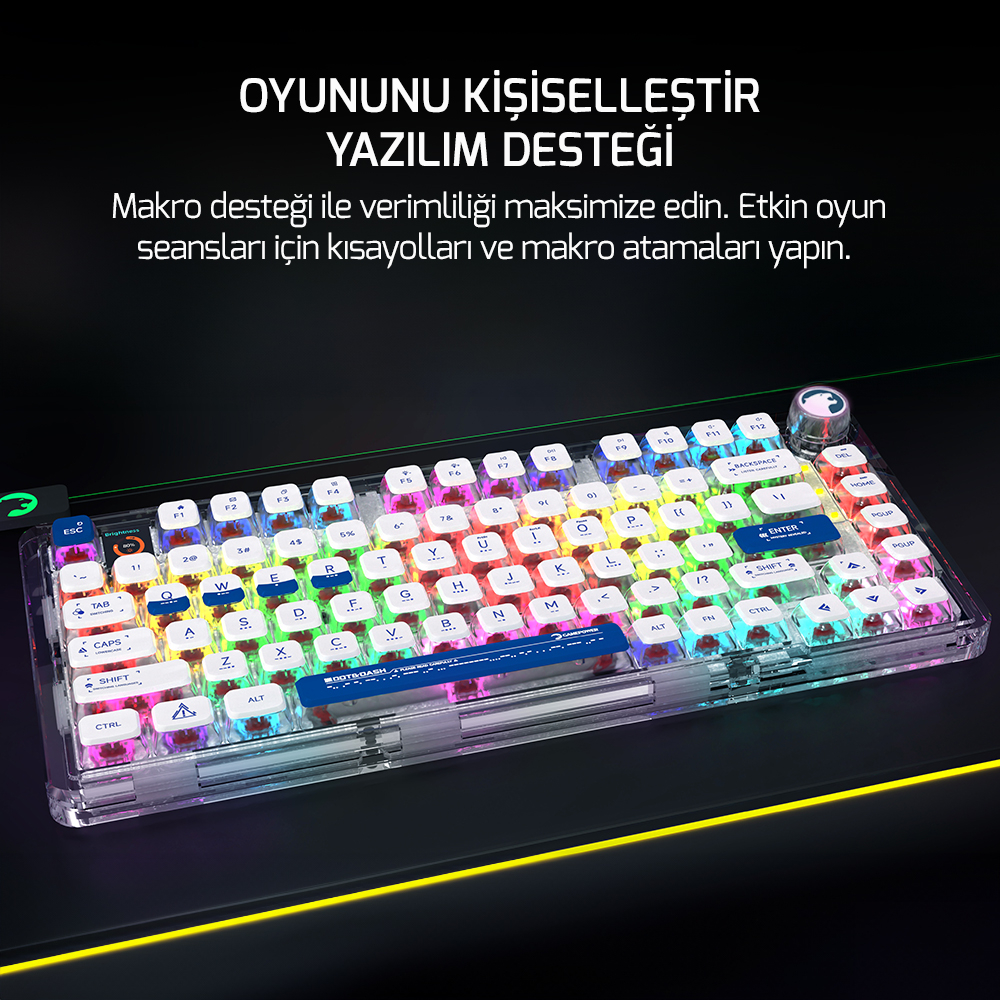 GamePower Gasket Pro X RGB Wireless/Bluetooth/Kablolu Mekanik Hot-Swap Yağlı Switch Gasket Gaming Klavye