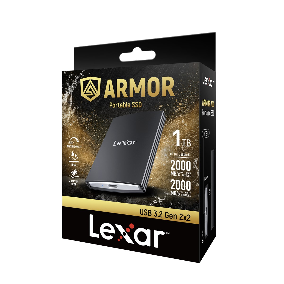 Lexar 1TB LAR700X001T-RNBNG EXT.SSD USB3.2 2000/2000MB/s SSD Disk