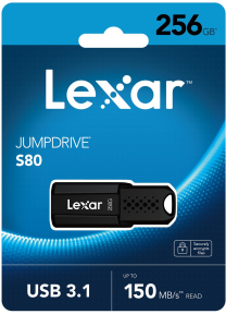 Lexar 256GB LJDS080256G-BNBNG S80 USB 3.1 150/60MB/s USB Flash Bellek