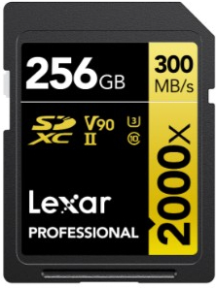 Lexar 256GB LSD2000256G-BNNNG SD Professional 2000X SDXC UHS-II 300/260MB/s SD Hafıza Kartı