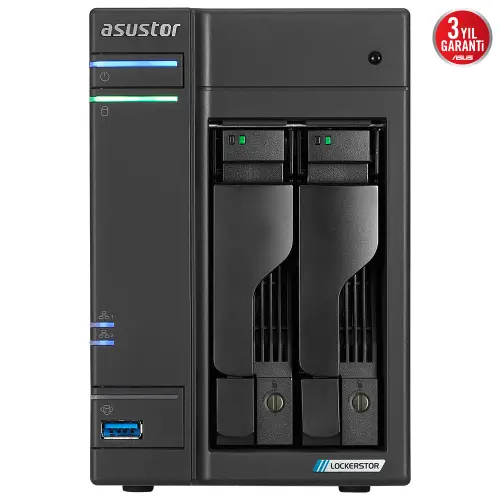 Asustor AS6702T Intel N5105 2 Yuvalı (2X22TB Desteği) 4GB DDR4 Nas Depolama Ünitesi