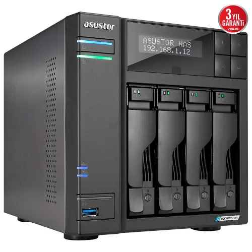 Asustor AS6704T Intel N5105 4 YUVALI (4X22TB Desteği) 4GB DDR4 Nas Depolama Ünitesi