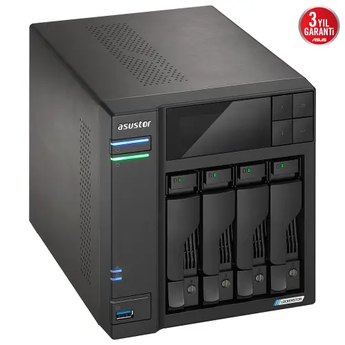 Asustor AS6704T Intel N5105 4 YUVALI (4X22TB Desteği) 4GB DDR4 Nas Depolama Ünitesi