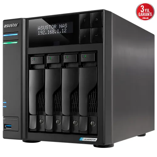 Asustor AS6704T Intel N5105 4 YUVALI (4X22TB Desteği) 4GB DDR4 Nas Depolama Ünitesi