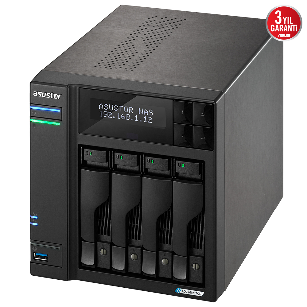 Asustor AS6704T Intel N5105 4 YUVALI (4X22TB Desteği) 4GB DDR4 Nas Depolama Ünitesi