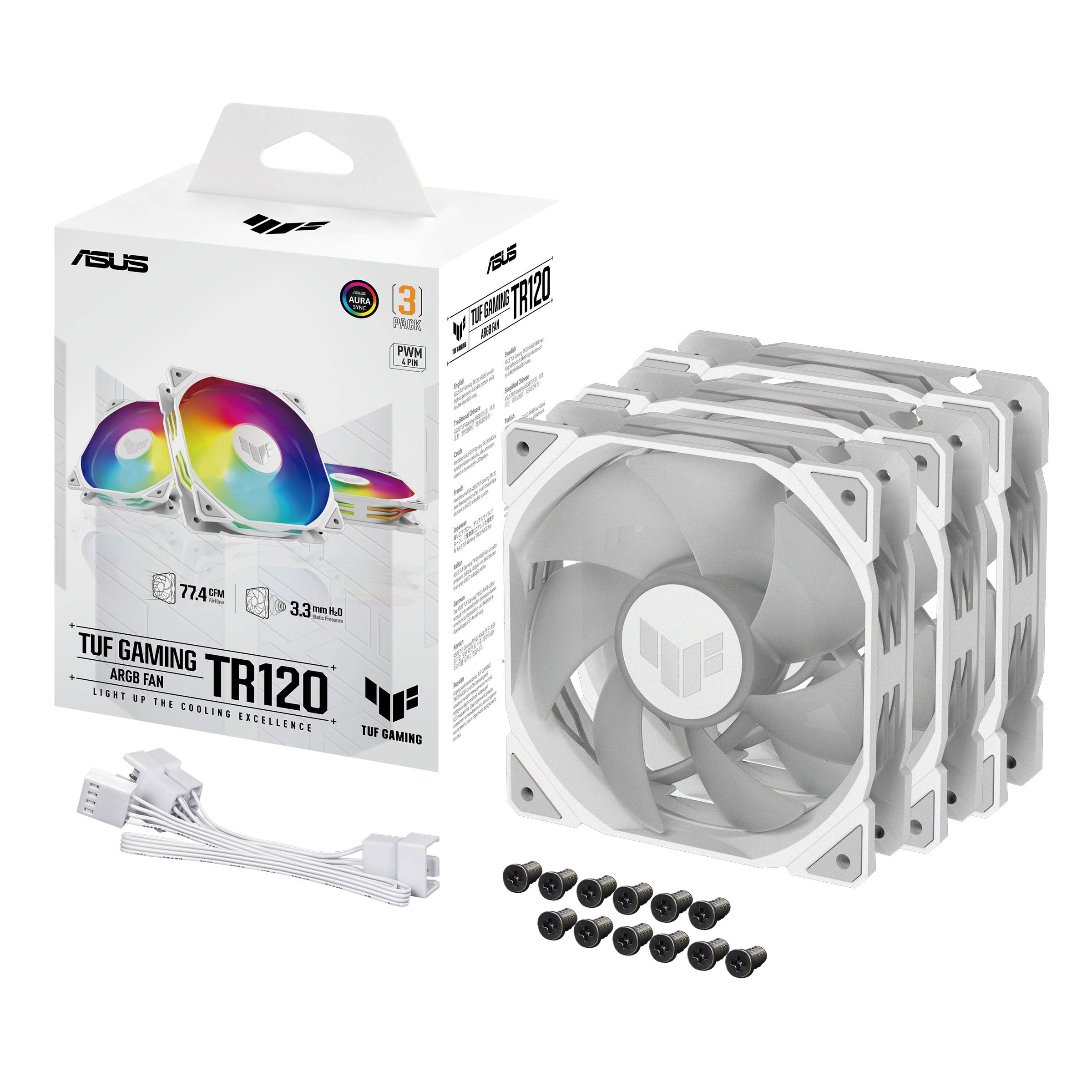 ASUS TUF TR120 120MM 3in1 Beyaz Kasa Fanı