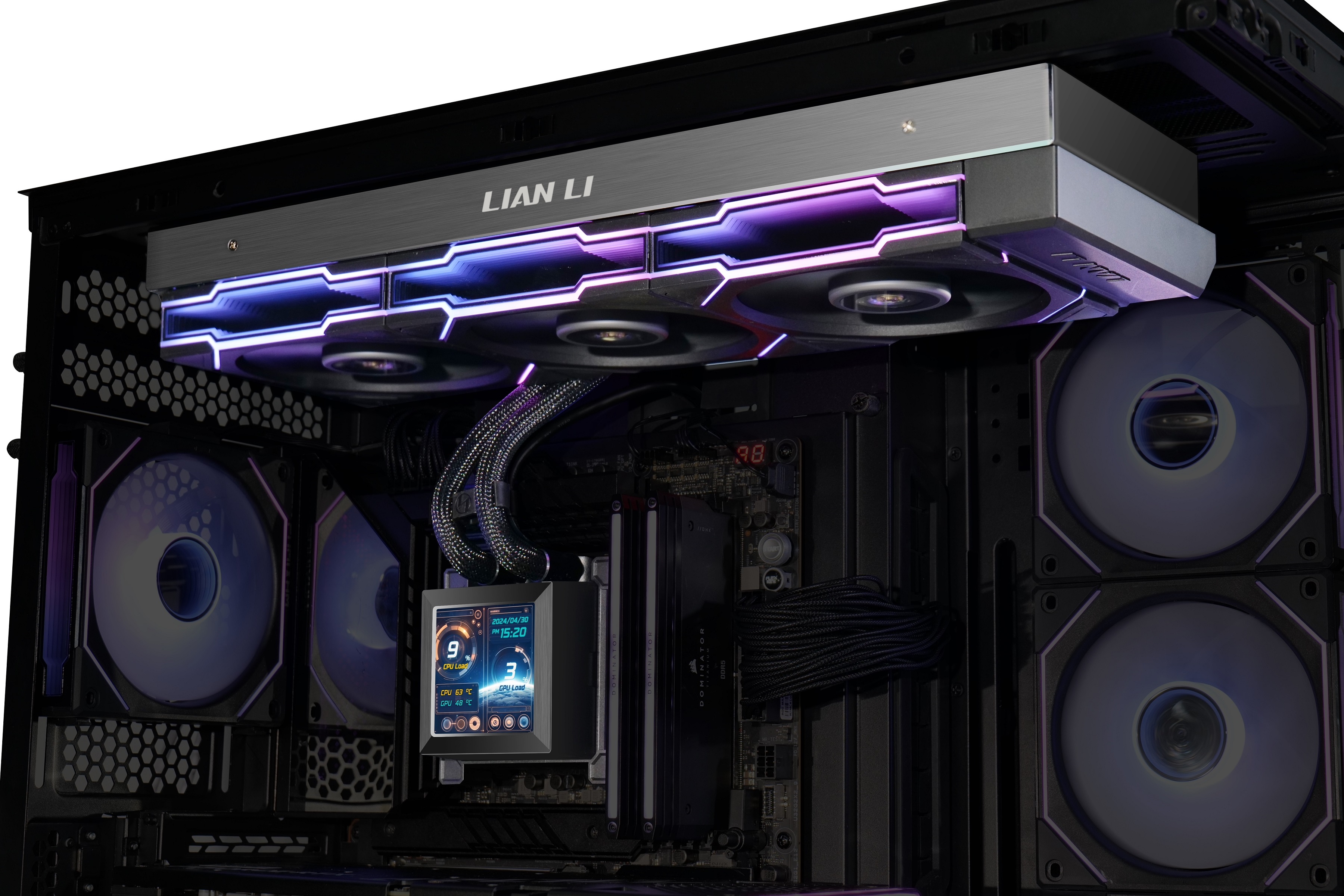 Lian Li Hydro-Shift LCD 360 TL Siyah RGB İşlemci Sıvı Soğutucu (G89.GHSLCD36TB.00)