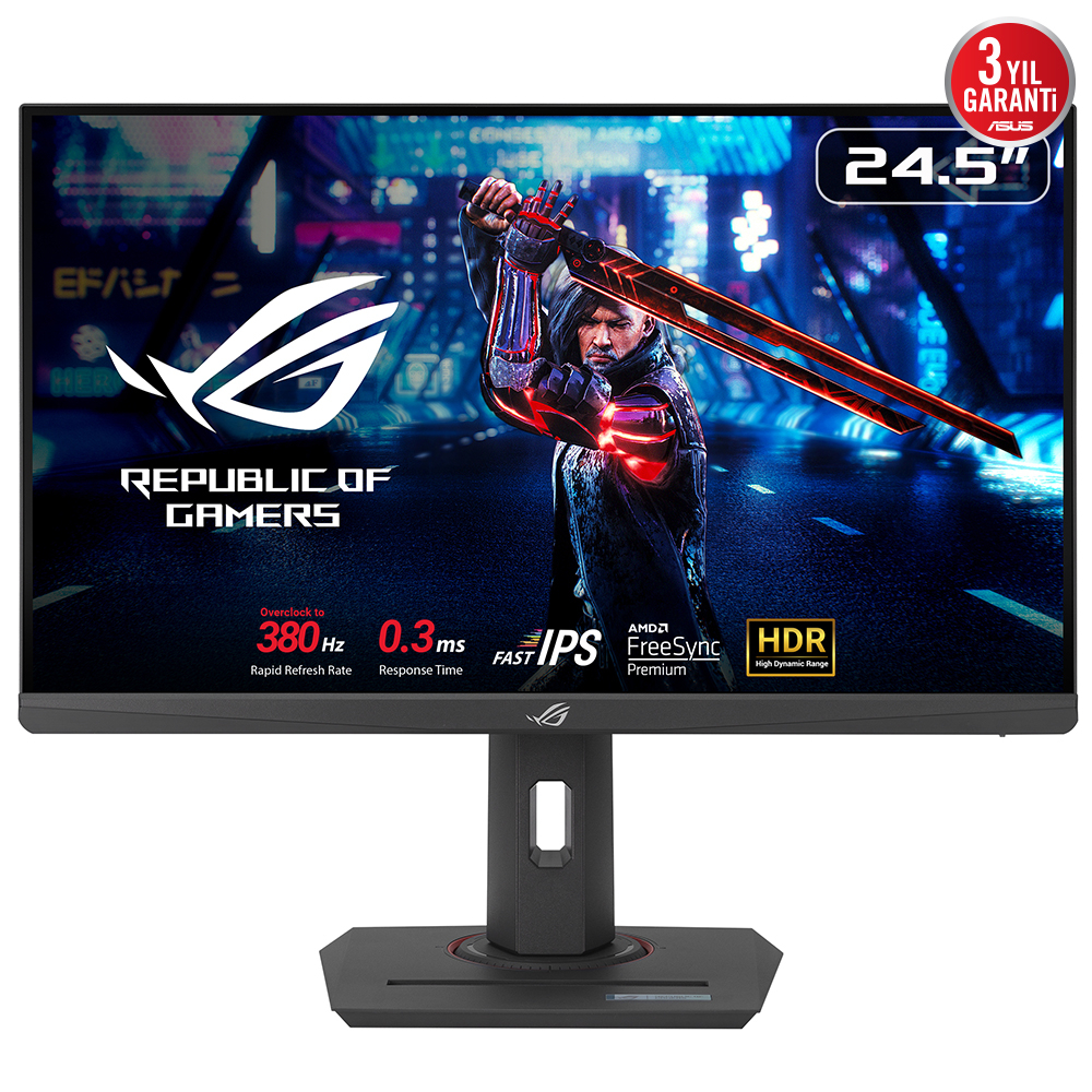 ASUS ROG STRİX XG259QNS 24.5″ 380Hz 0.3 ms Full HD Adaptive Sync IPS Esport Gaming (Oyuncu) Monitör