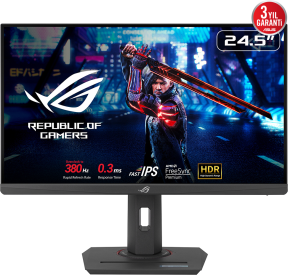ASUS ROG STRİX XG259QNS 24.5″ 380Hz 0.3 ms Full HD Adaptive Sync IPS Esport Gaming (Oyuncu) Monitör