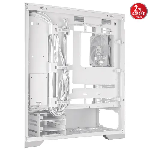 ASUS TUF Gaming GT302 TG ARGB Temperli Cam USB 3.2 Beyaz E-ATX Mid-Tower Gaming (Oyuncu) Kasa (90DC00I3-B19000)