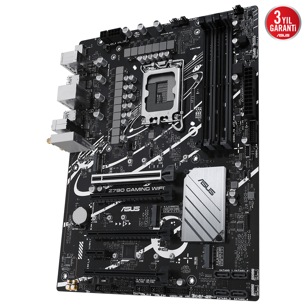 ASUS Z790 GAMING WIFI7 Intel Z790 Soket 1700 DDR5 7200(OC)MHz ATX Gaming (Oyuncu) Anakart