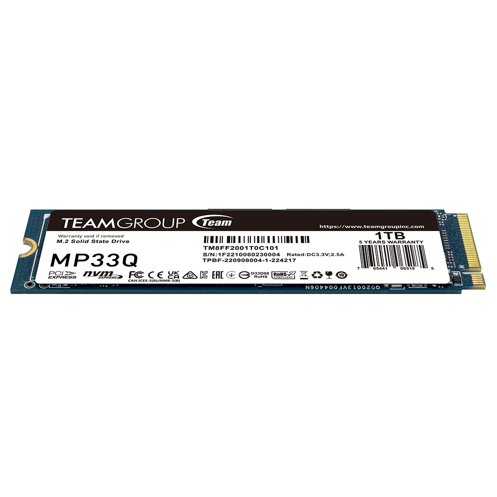 Team MP33Q Pro 1TB 2900/1850MB/s NVMe PCIe M.2 SSD Disk (TM8FF2001T0C101)