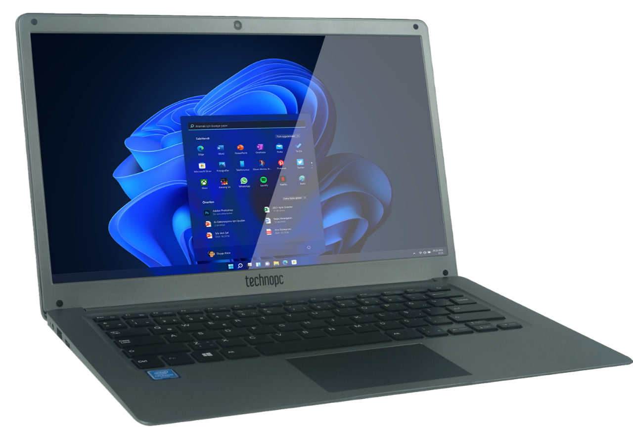 Technopc TS15CM 15.6'' Intel i5-1035G1 8GB 256GB SSD 2GB MX330 Freedos Notebook
