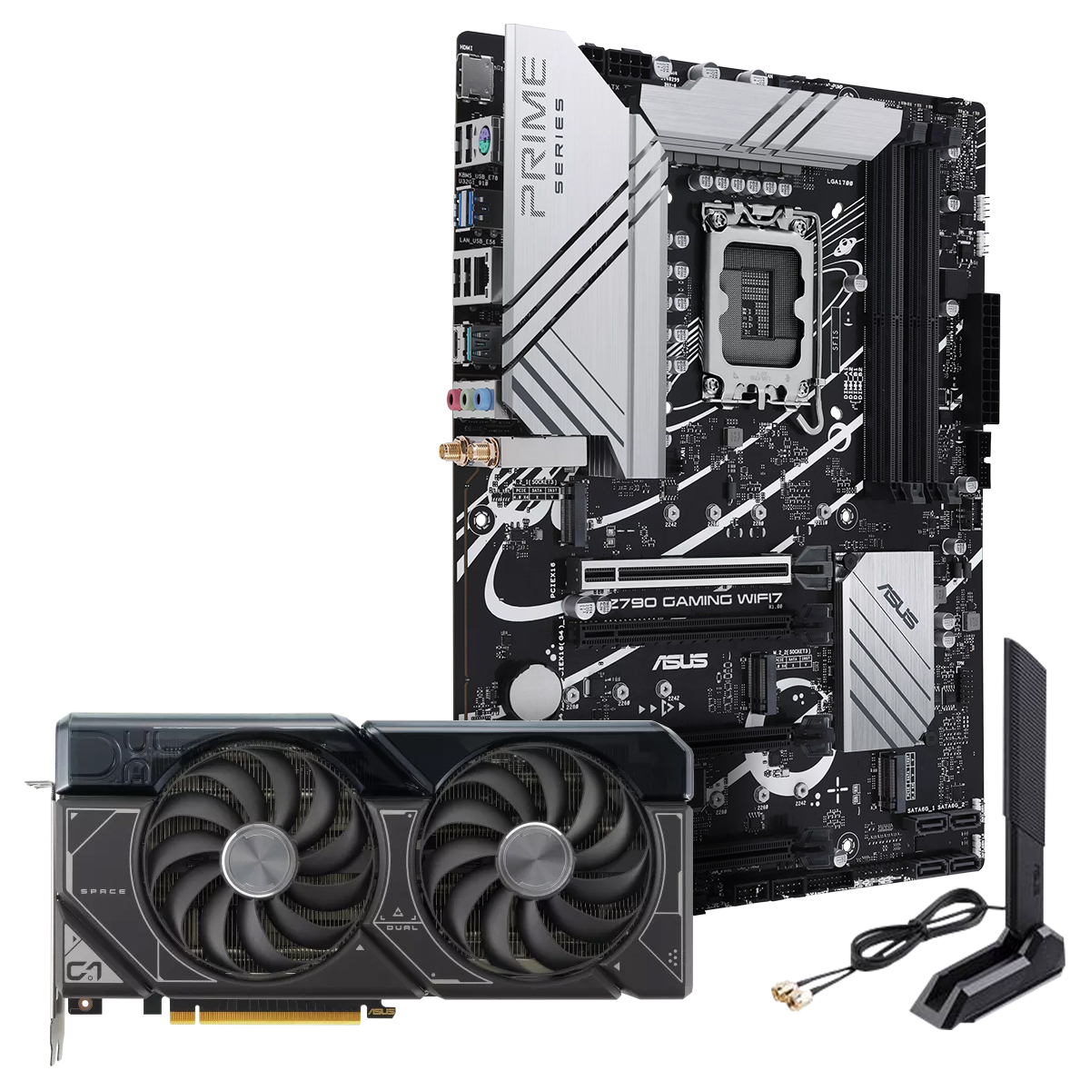 ASUS Dual GeForce RTX 4070 Ti SUPER OC Ekran Kartı + Asus Z790 GAMING WIFI7 Anakart Bundle
