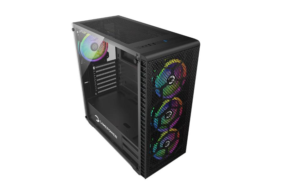GamePower Horizon Gaming MESH 4*120mm RGB Fan Mesh Kasa RGB Kontrolcü ve Uzaktan Kumanda