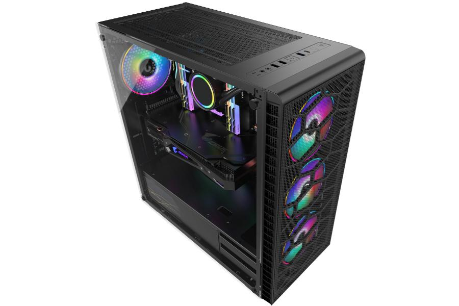 GamePower Horizon Gaming MESH 4*120mm RGB Fan Mesh Kasa RGB Kontrolcü ve Uzaktan Kumanda