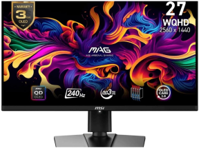 MSI MAG 271QPX QD-OLED E2 26.5″ 0.03ms 240Hz WQHD QD-OLED FreeSync Gaming (Oyuncu) Monitör