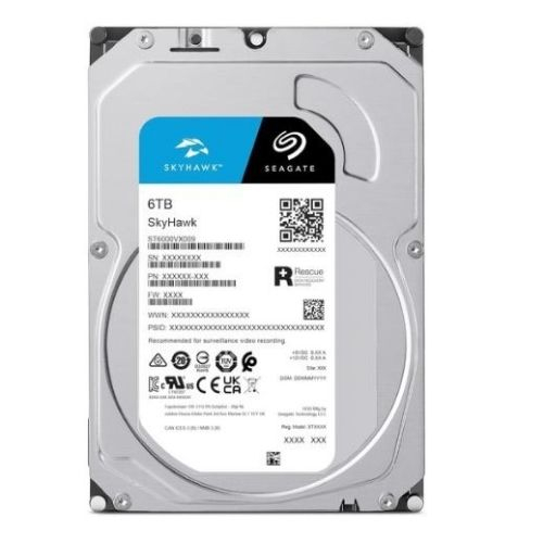 Seagate Skyhawk ST6000VX009 3.5″ 6TB 256MB 5400RPM 7/24 Güvenlik Diski