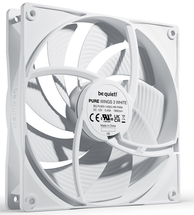 Be Quiet! Pure Wings 3 BL113 4-Pin PWM 140mm Beyaz Kasa Fanı