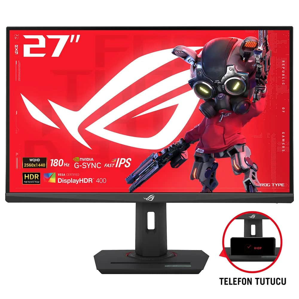 ASUS ROG Strix XG27ACS 27″ 180Hz 1ms QHD Adaptive Sync Fast IPS Gaming (Oyuncu)  Monitör