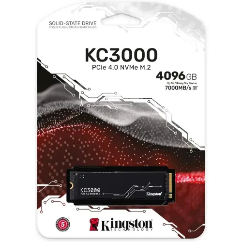 Kingston KC3000 SKC3000D/4096G 4TB 7000/7000MB/s PCIe NVMe M.2 SSD Disk