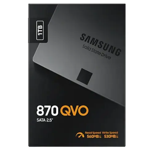 Samsung 870 QVO MZ-77Q1T0BW 1TB 560/530MB/s 2.5″ SATA 3 SSD Disk