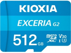 Kioxia Exceria LMEX2L512GG2 512GB 100MB/s Okuma Hızlı MicroSD Hafıza Kartı