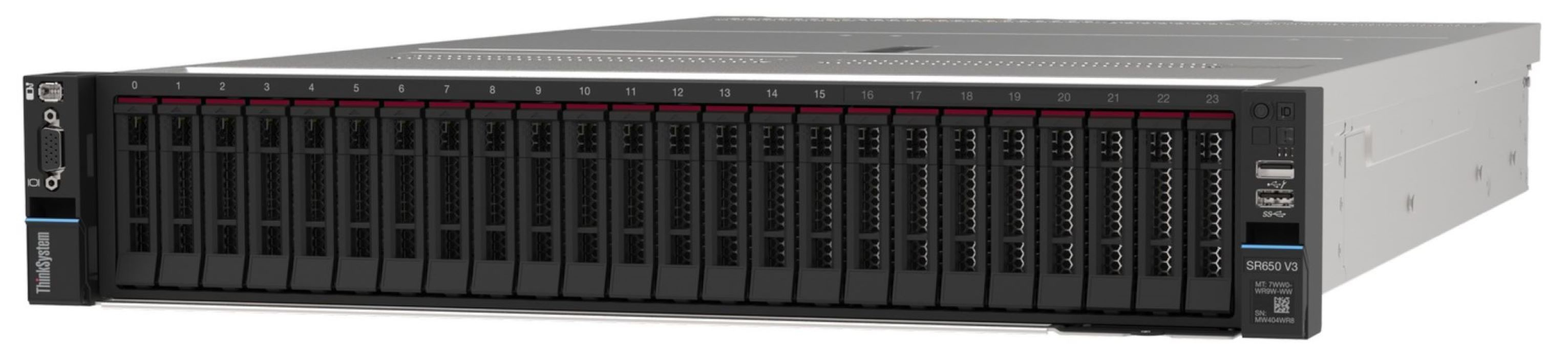 Lenovo ThinkSystem SR650 v3 Server 7D76A024EA Xeon Gold 5418Y 24C 2GHz 64GB 9350-8i 1100W XCC Platinum 2U Rack Sunucu