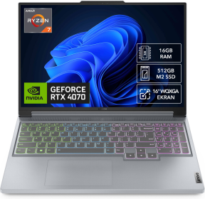 Lenovo Legion Slim 5 16APH8 82Y90094TX Ryzen 7 7840HS 16GB 512GB SSD 8GB RTX 4070 GDDR6 16″ WQXGA FreeDOS Gaming Notebook